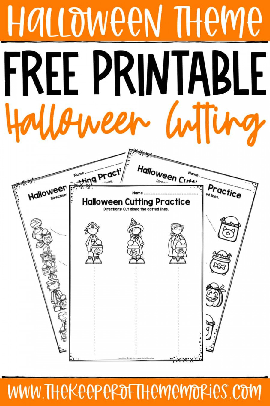 Free Printable Halloween Cutting Worksheets - The Keeper of the