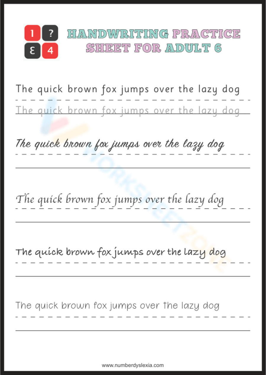 Free Printable Handwriting Worksheets for All Grades