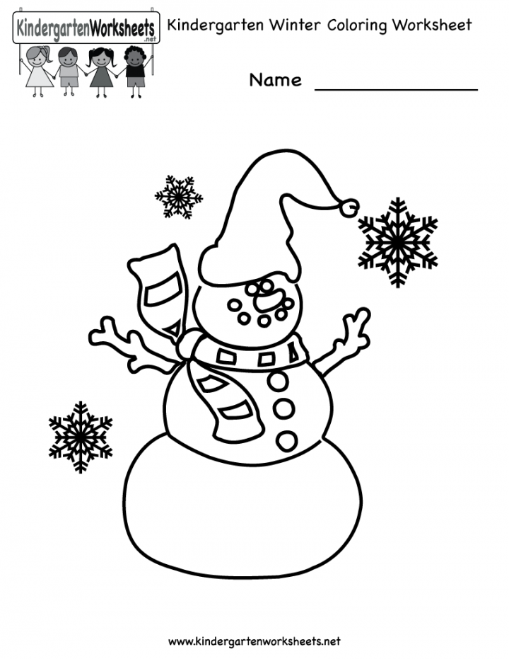 Free Printable Holiday Worksheets  Kindergarten Winter Coloring