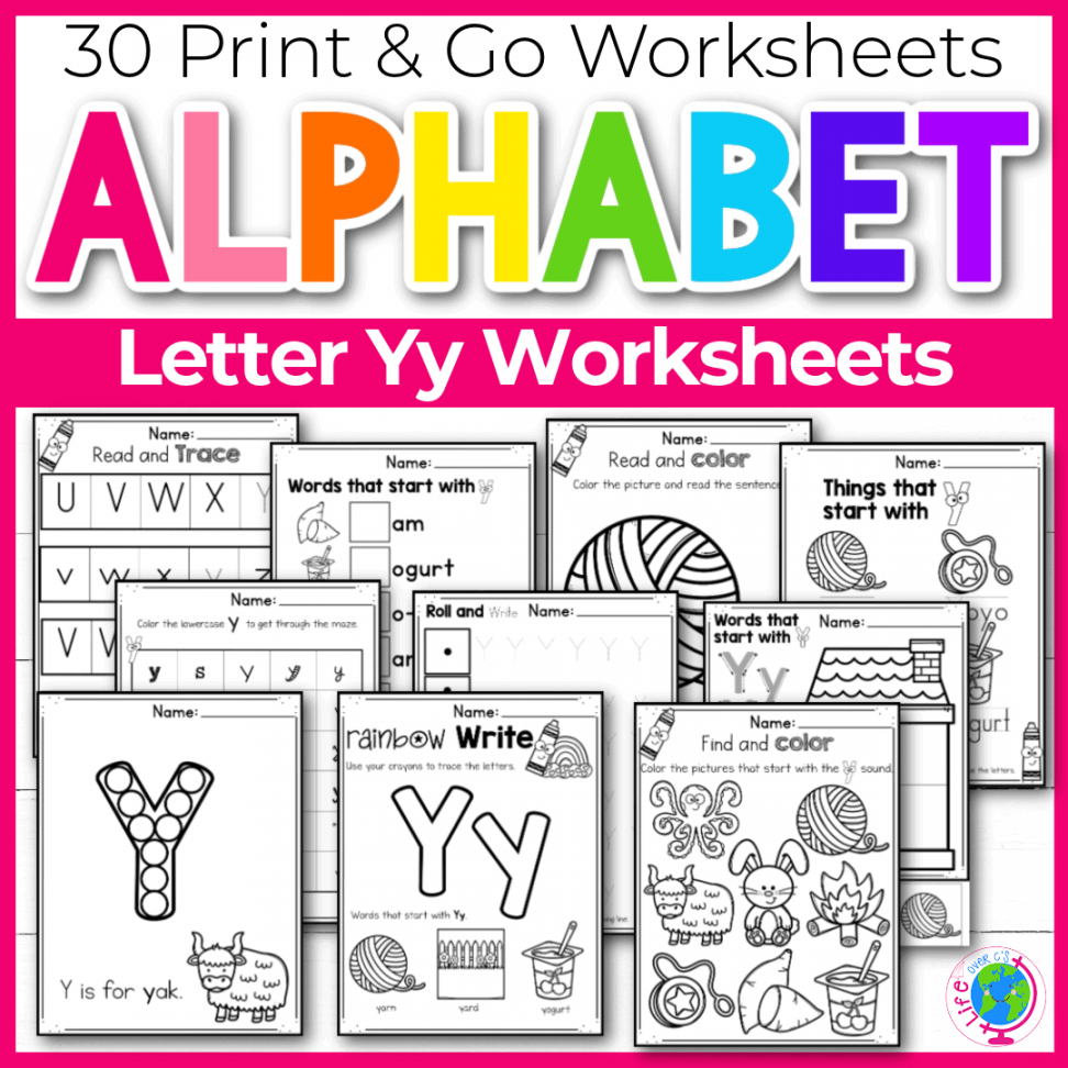 Free Printable Letter Y Worksheets: Tracing, Letter Recognition