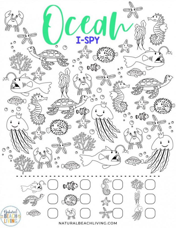 Free Printable Ocean Activity Pages for Preschoolers and