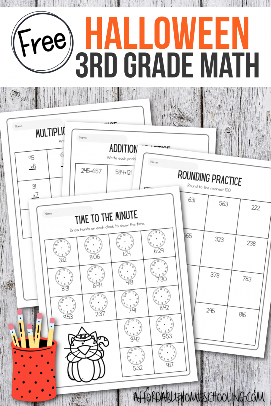 Free Printable rd Grade Halloween Math Worksheets