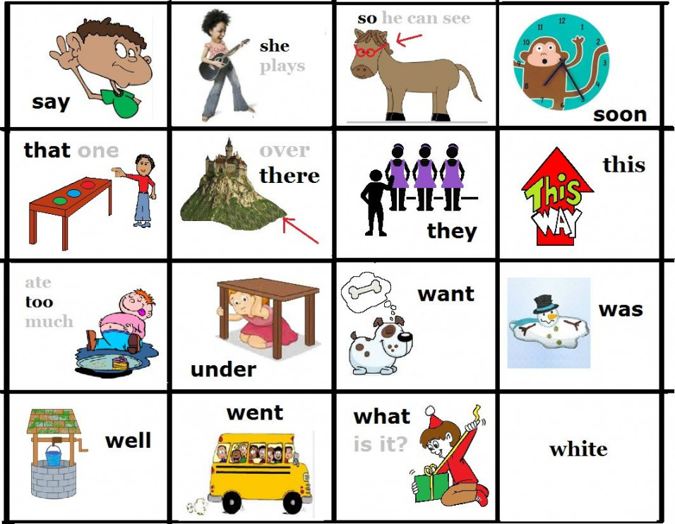 FREE to print - picture sight words - primer - kindergarten