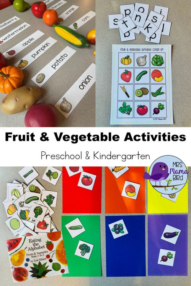 Fruit and Vegetable Activities for Preschool and Kindergarten