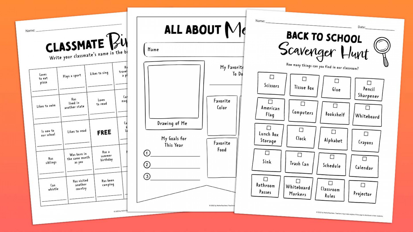 Fun First-Day-of-School Worksheets (Free Printables)