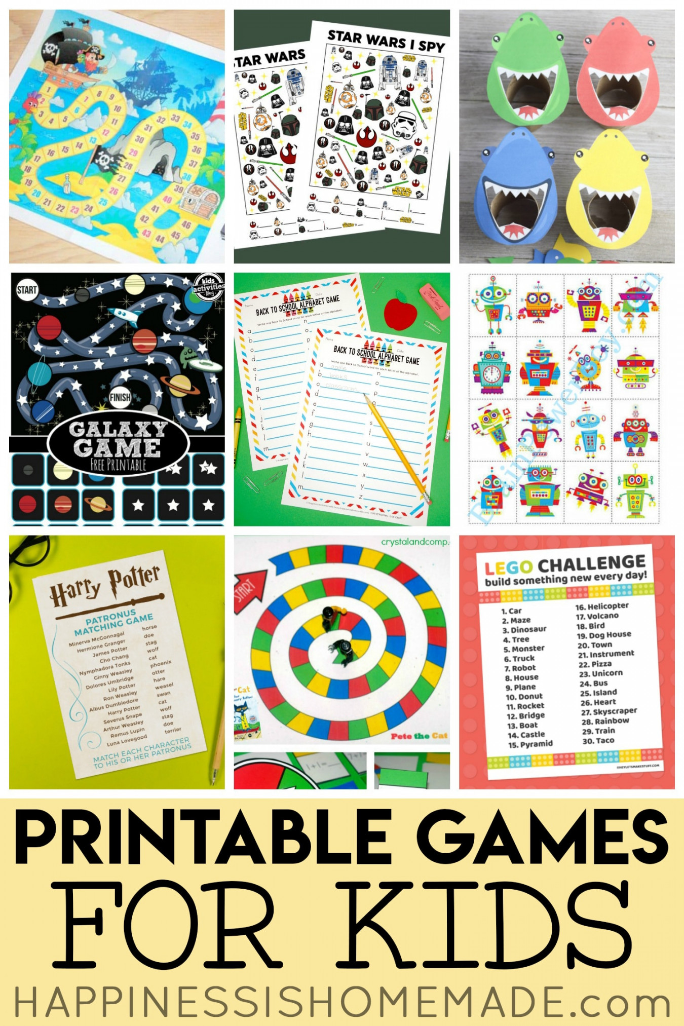 Fun Printable Games for Kids - Happiness is Homemade