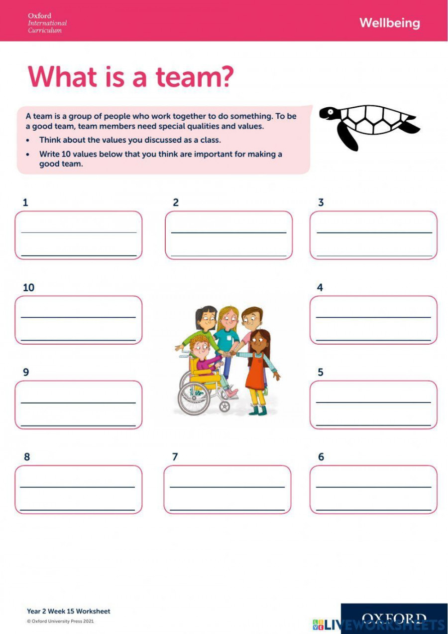 G WB W What is a team worksheet  Live Worksheets