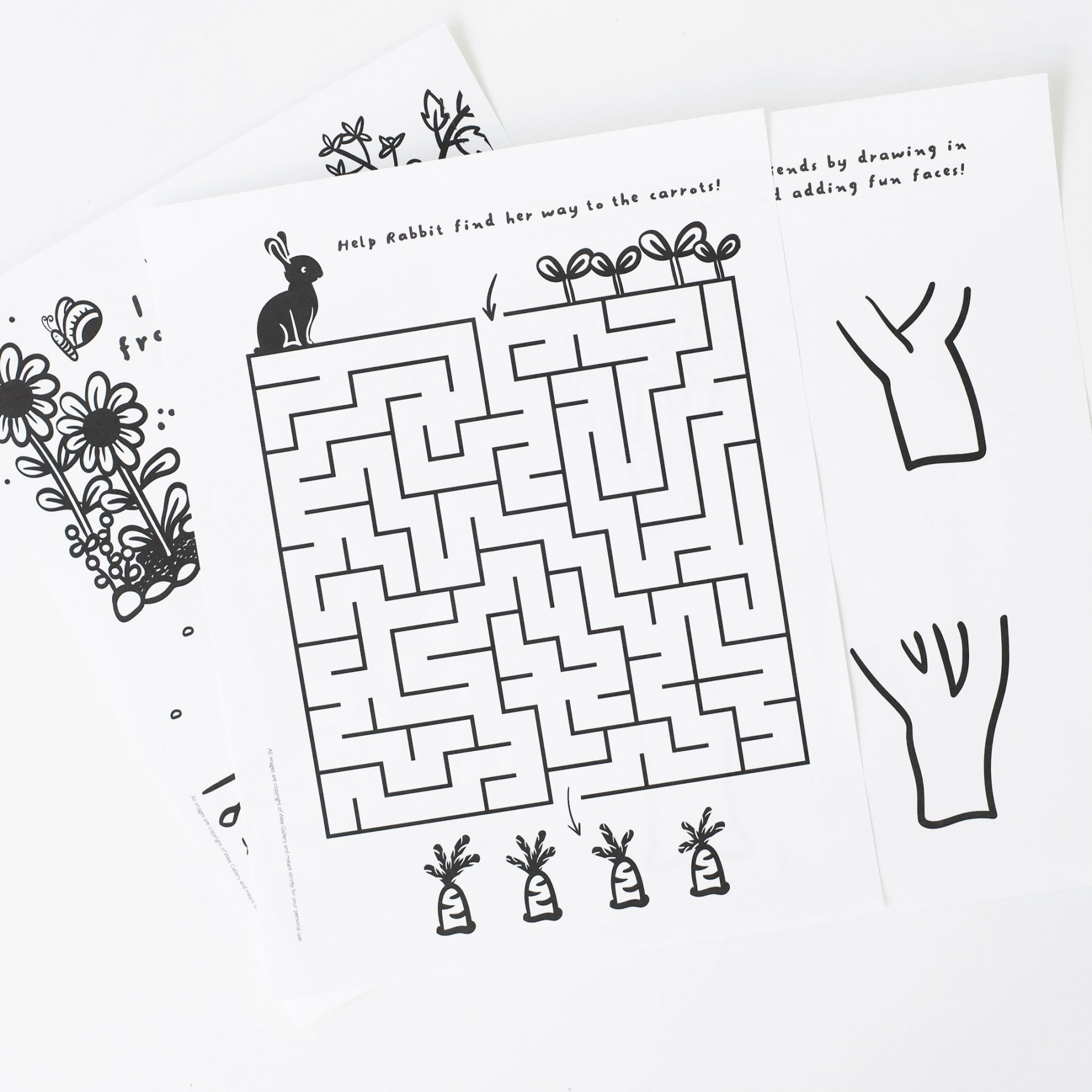 Gardening! Four Free Activity Pages for Kids – Wee Gallery