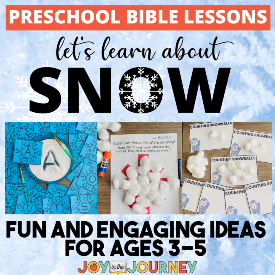 God Made Me Unique: Preschool Bible Lesson About SNOW!