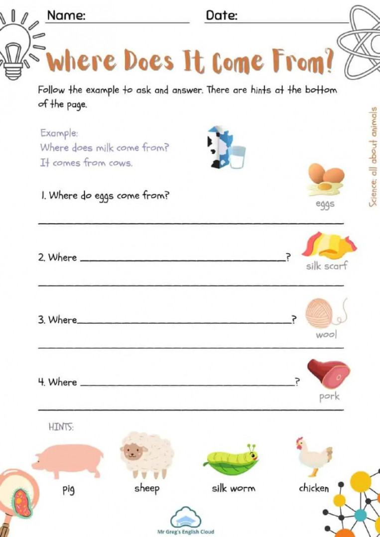 Grade : Animal Science Worksheets – Mr Greg