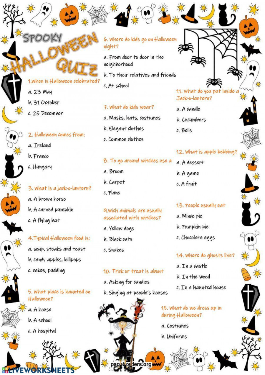 HALLOWEEN ADULTS worksheet  Live Worksheets