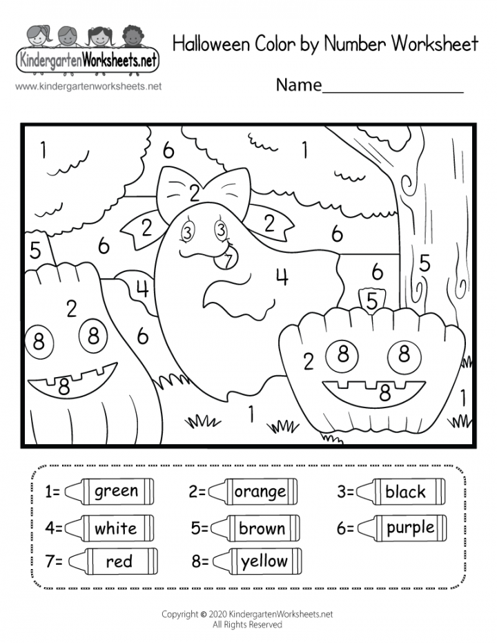 Halloween Color by Number Worksheet - Free Printable, Digital, & PDF