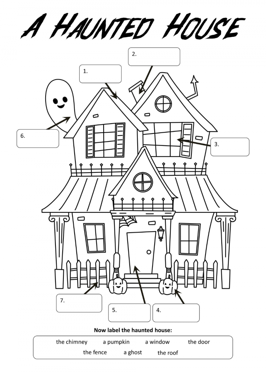 Halloween The Haunted House English ESL Worksheets For Distance