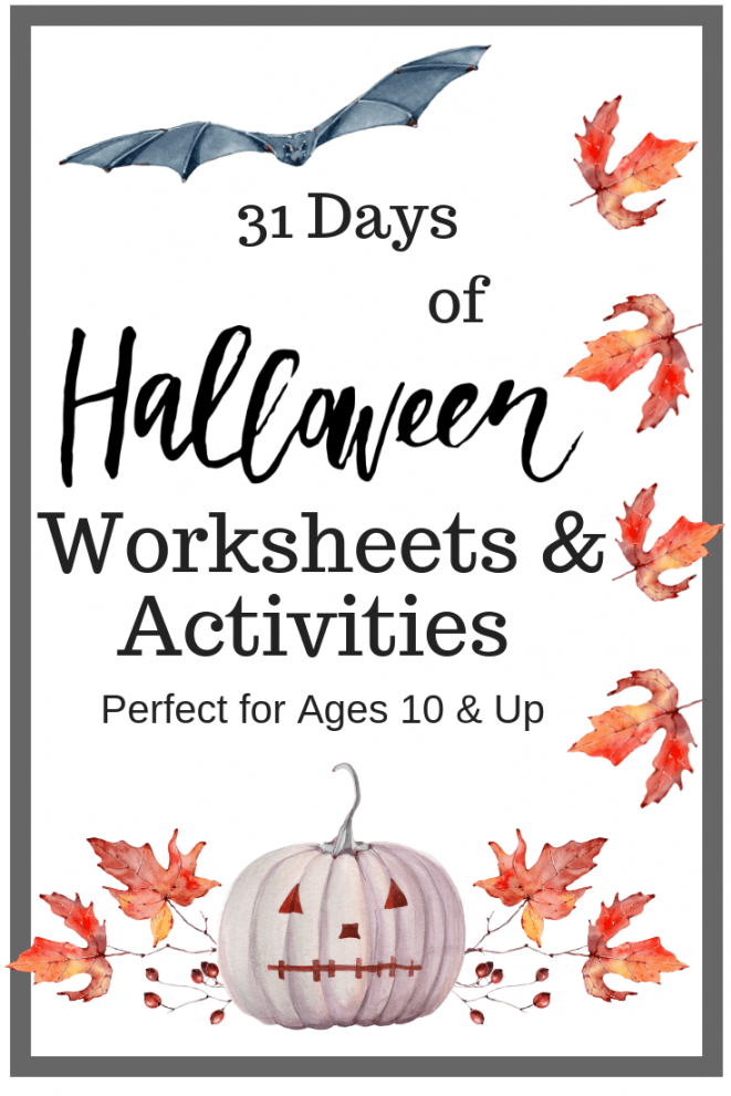 Halloween Worksheets & Activities for Older Kids FREE