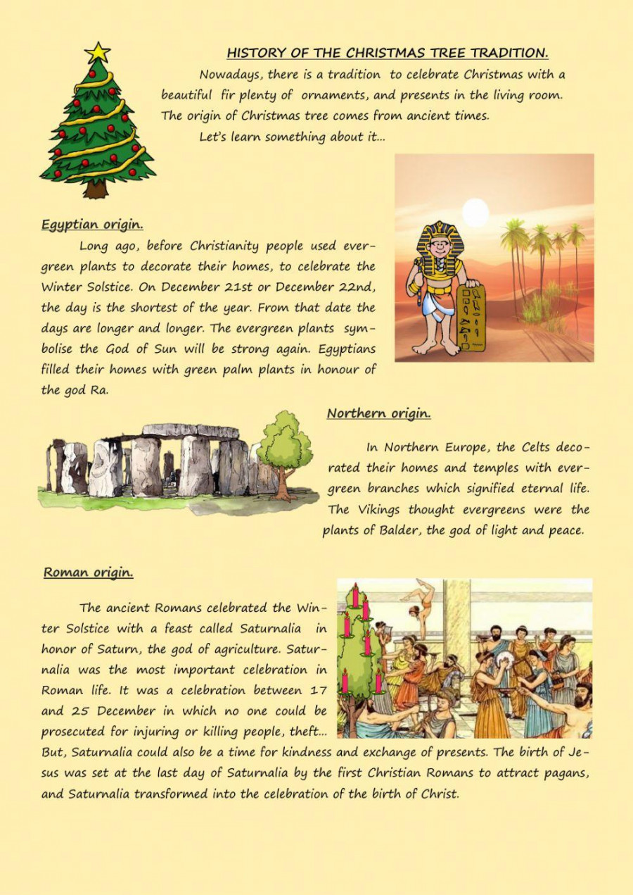 History of Christmas Tree worksheet  Live Worksheets