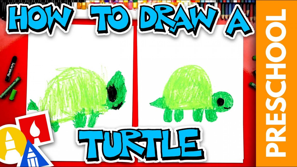 How To Draw A Turtle - Preschool