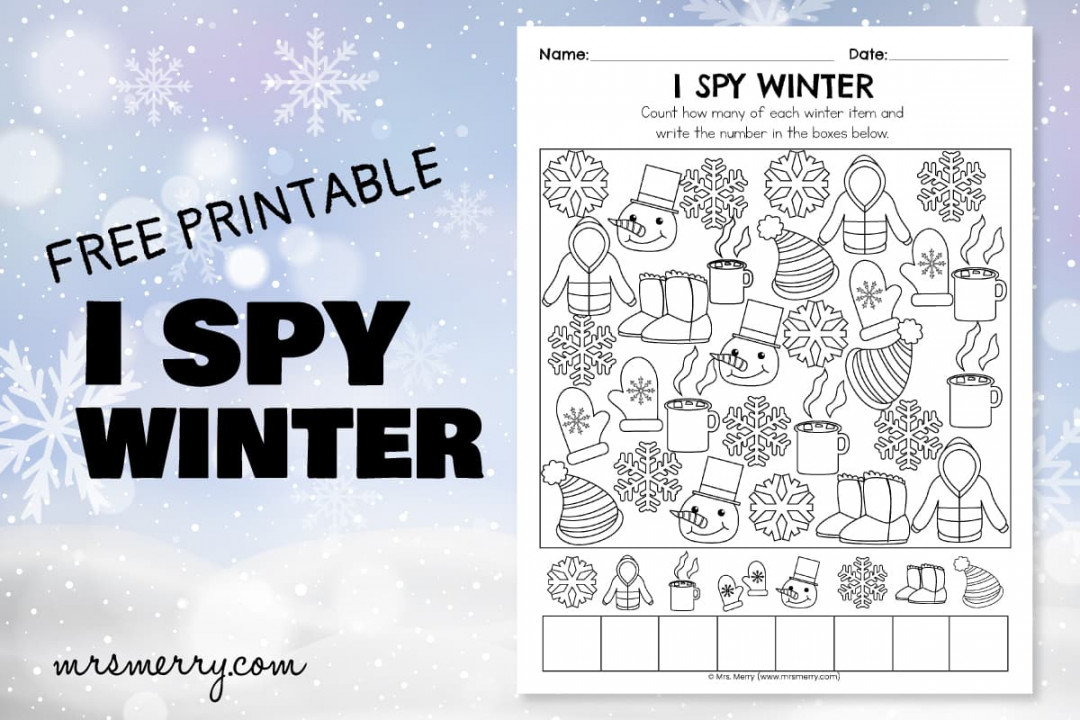 I Spy Winter Free Printable Worksheet  Mrs