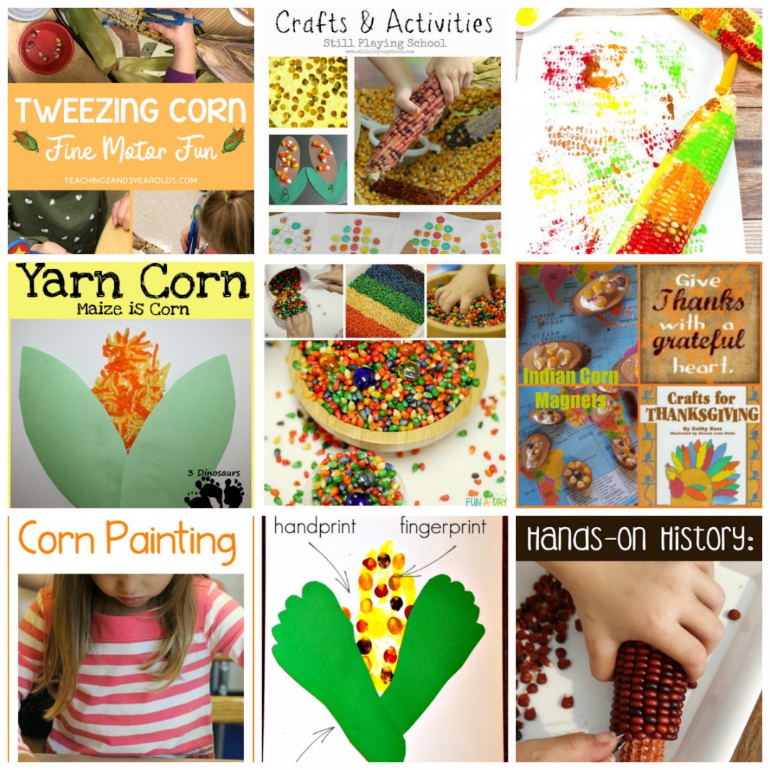 Indian Corn Activities and Crafts for Preschoolers • The Preschool