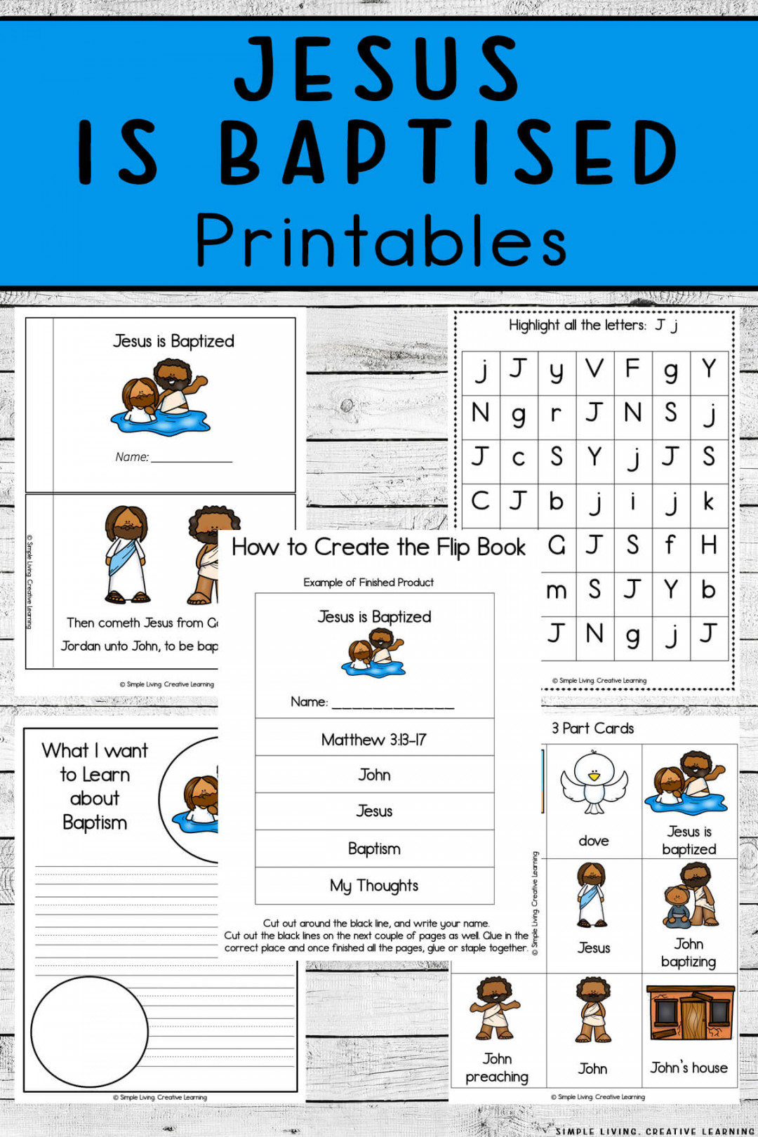 Jesus is Baptised Printables - Simple Living