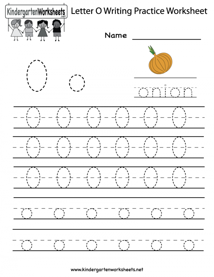 Kindergarten Letter O Writing Practice Worksheet Printable