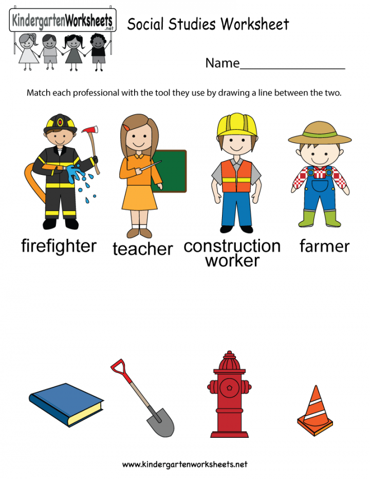 Kindergarten Social Studies Worksheet Printable  Kindergarten