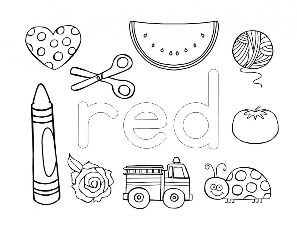 Learning About Colors - Coloring Pages  Preschool color