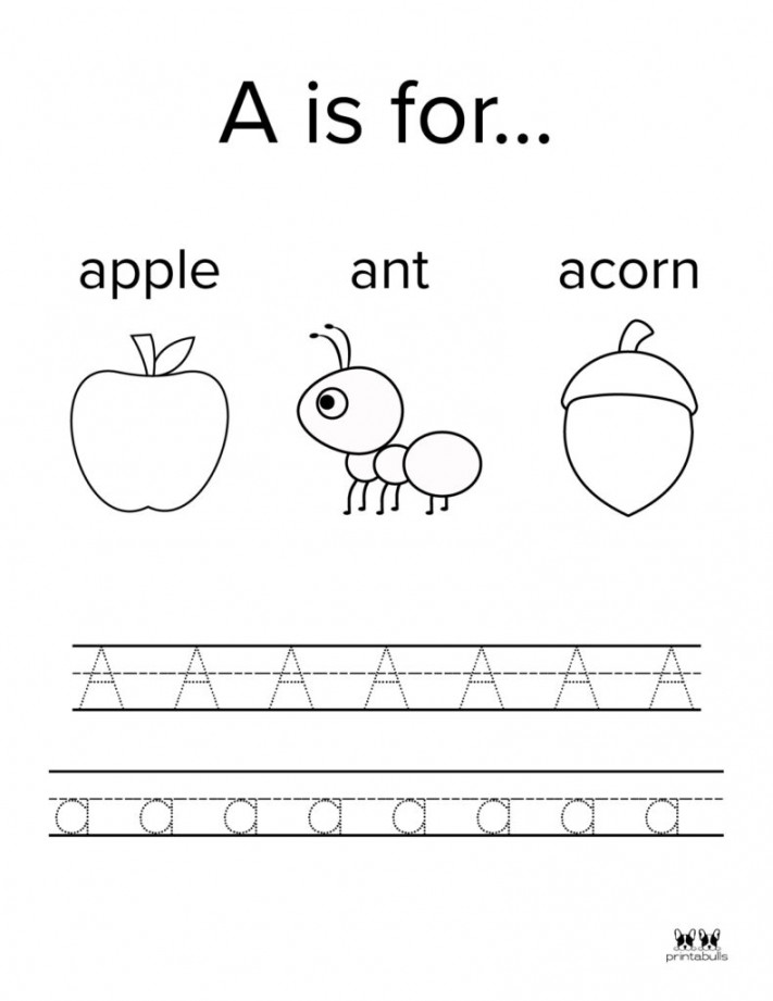 Letter A Worksheets -  FREE Printables  Printabulls