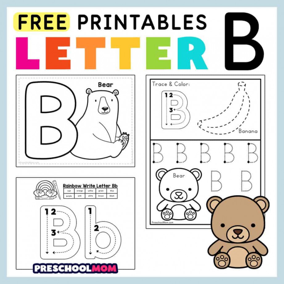 Letter B Preschool Printables - Preschool Mom