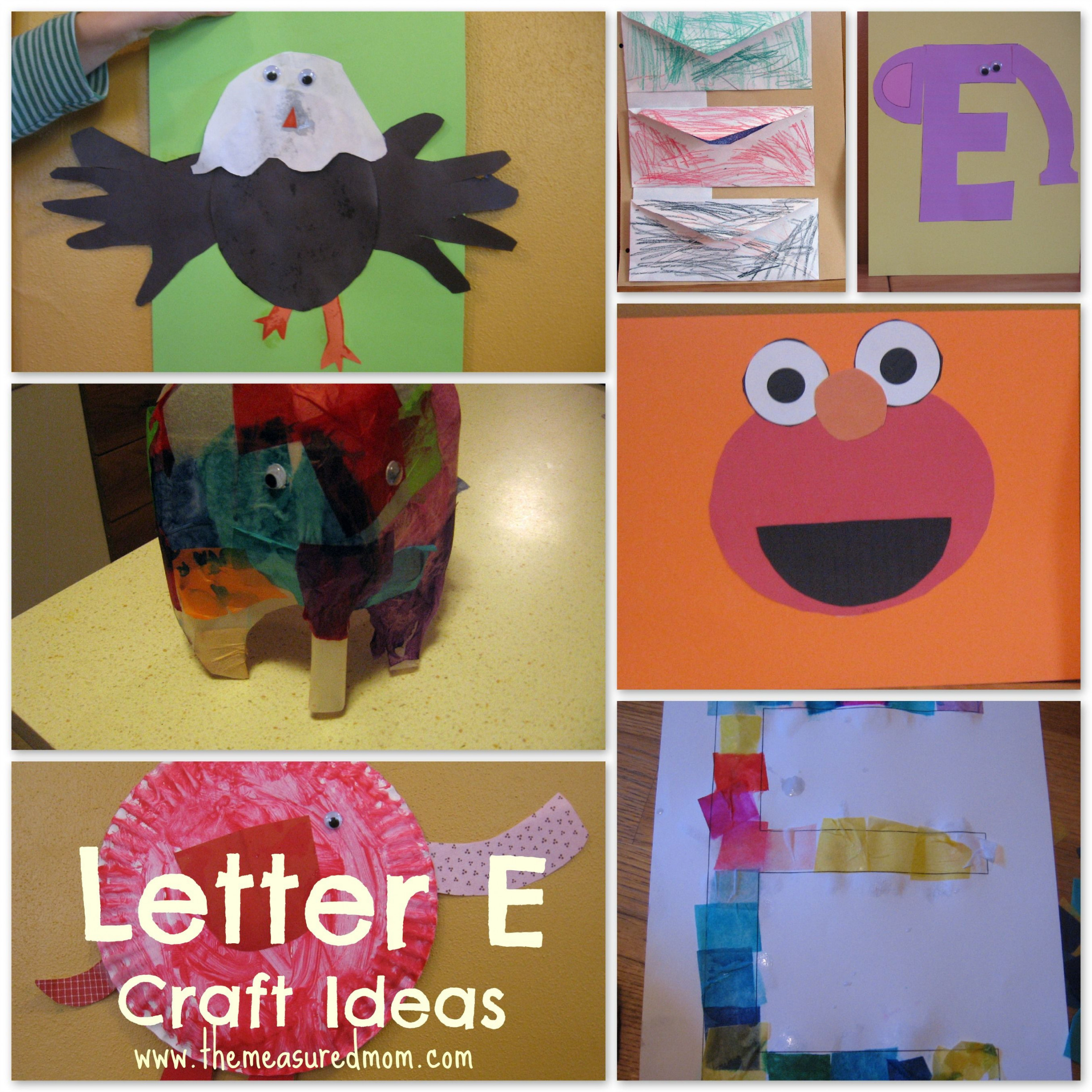 Letter E craft ideas  Letter e craft, Preschool crafts, Letter a