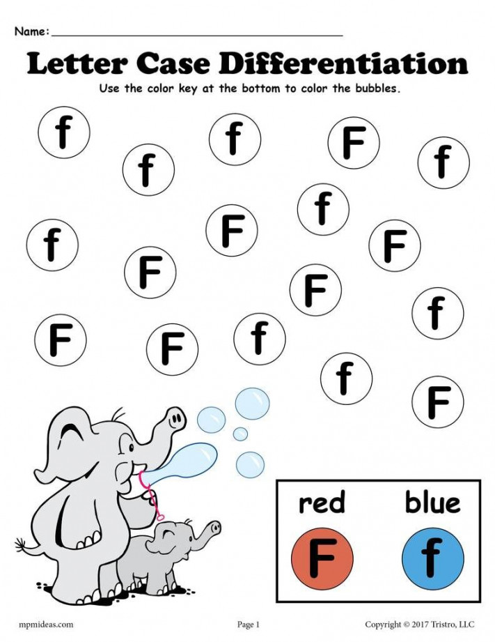 Letter F Do-A-Dot Printables For Letter Case Differentiation