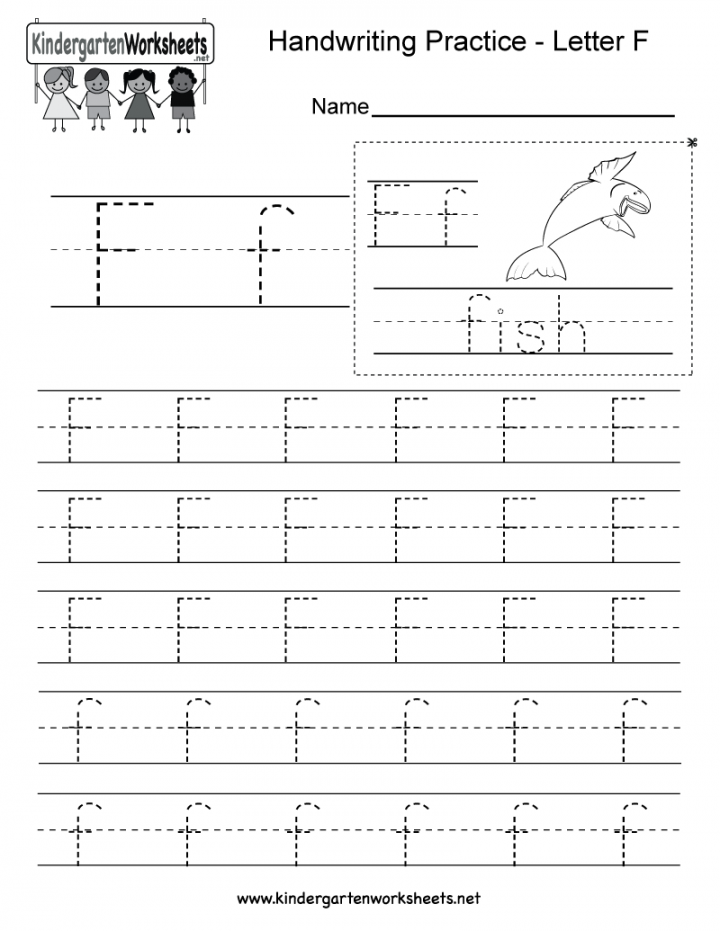 Letter F Writing Practice Worksheet