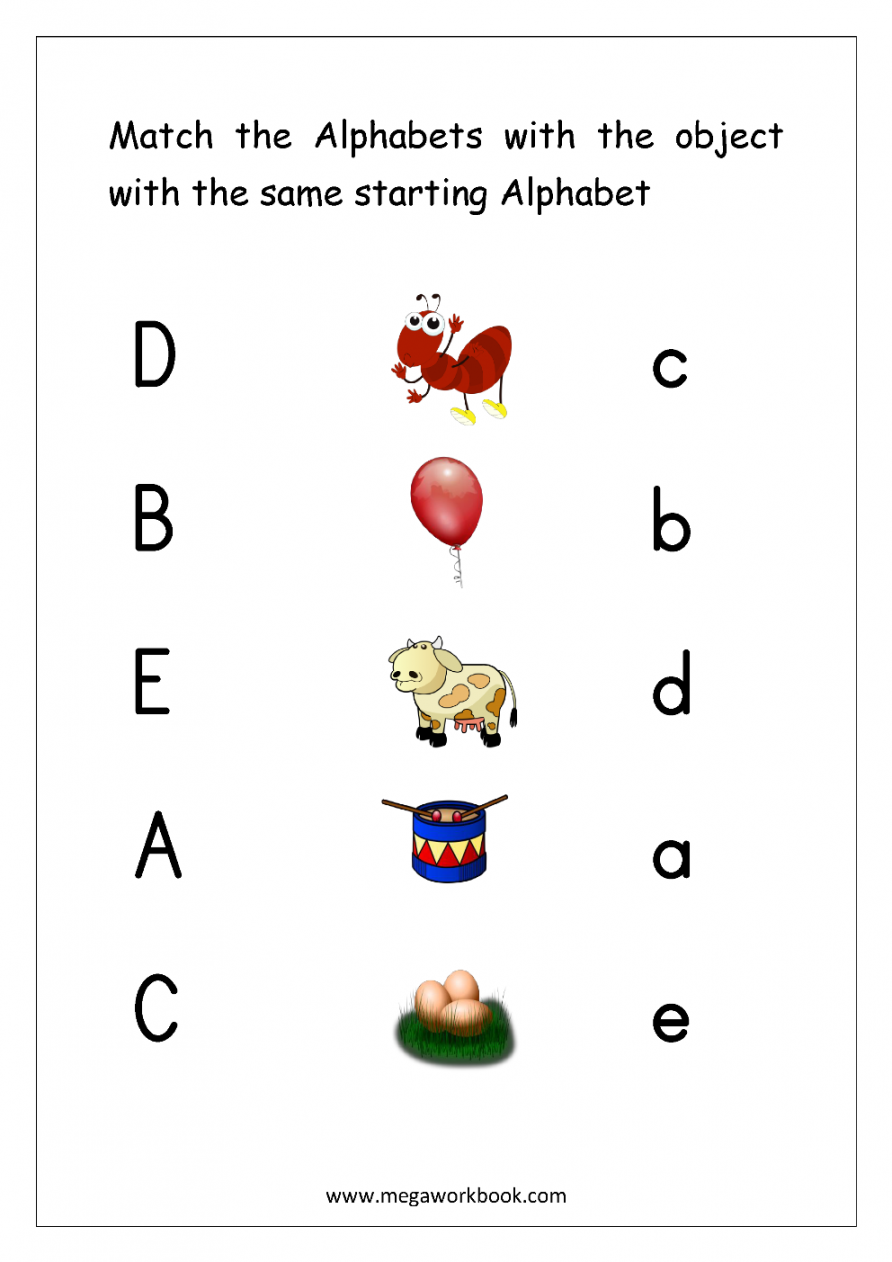 Letter Matching Worksheets - Alphabet Matching Worksheets