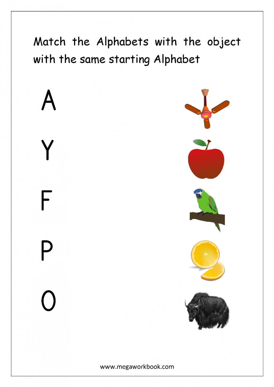 Letter Matching Worksheets - Alphabet Matching Worksheets