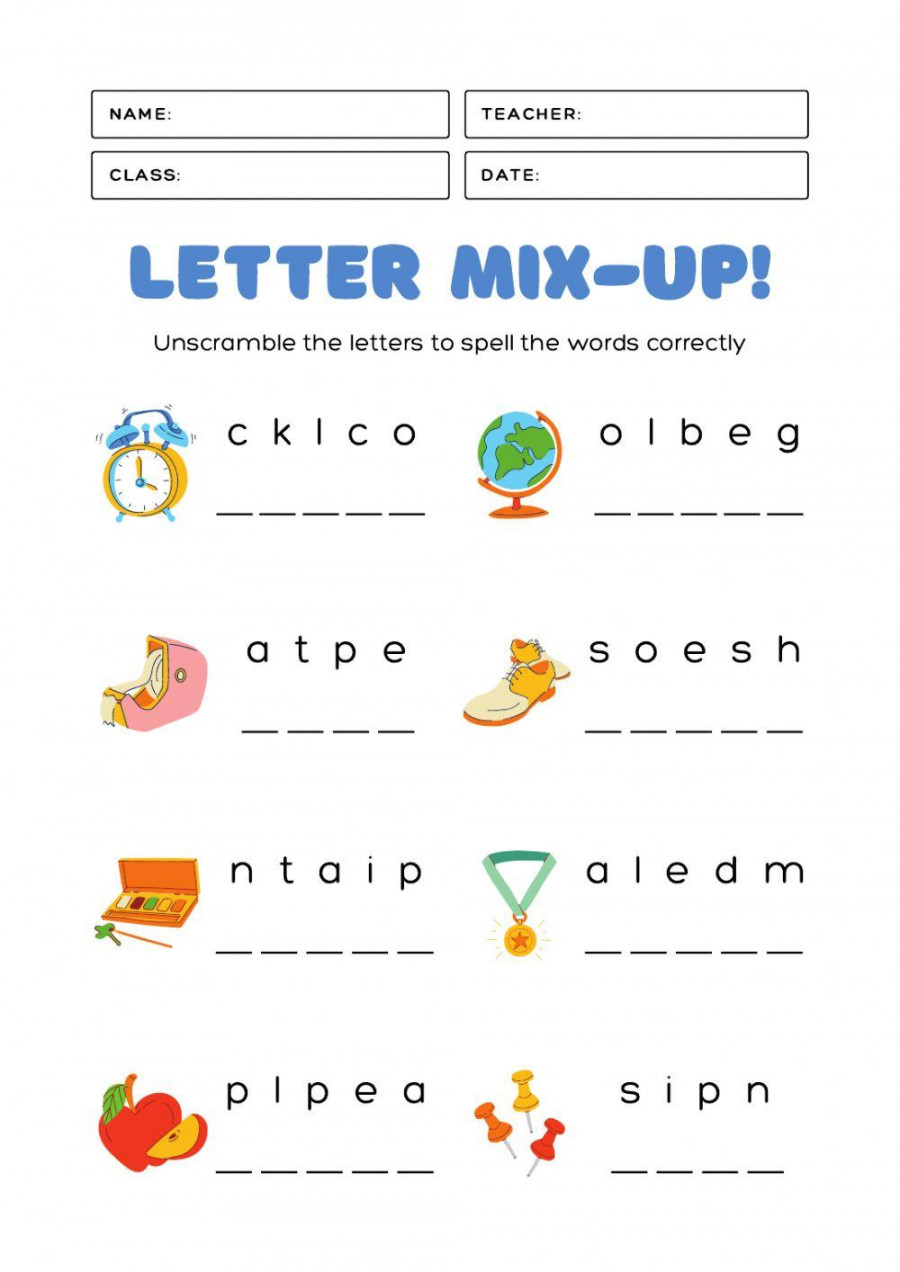 Letter Mix-Up! worksheet  Live Worksheets