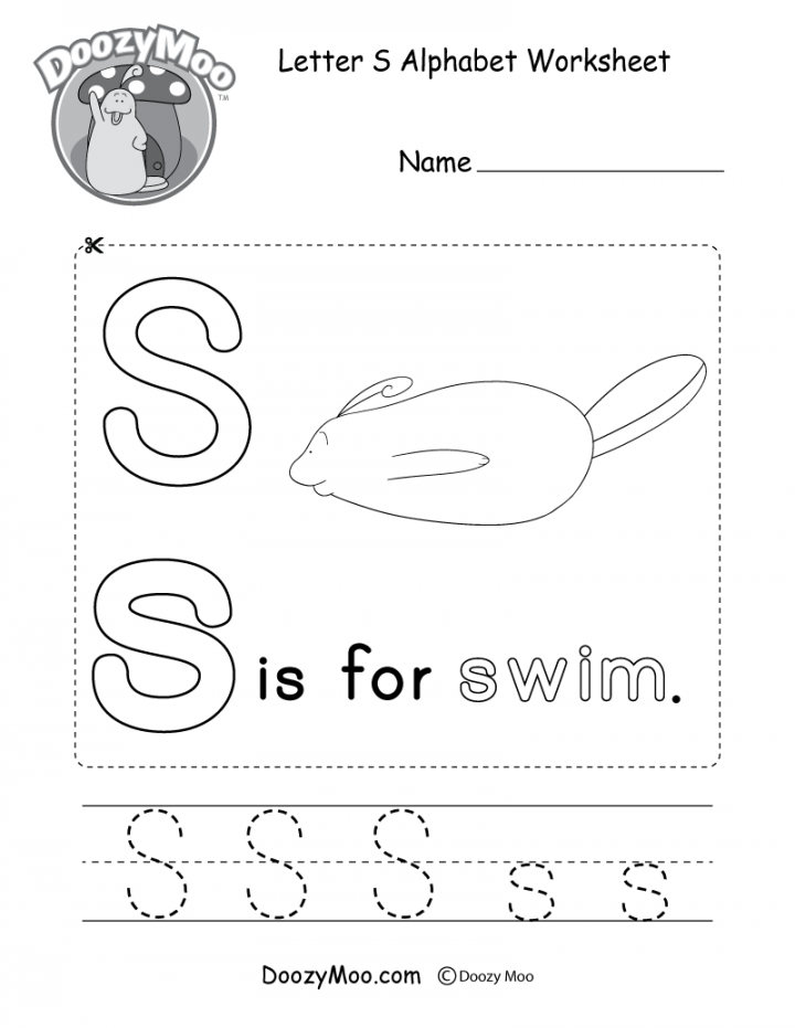 Letter S Alphabet Activity Worksheet - Doozy Moo