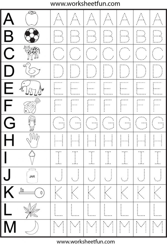 Letter Tracing –  Worksheet  Printable preschool worksheets