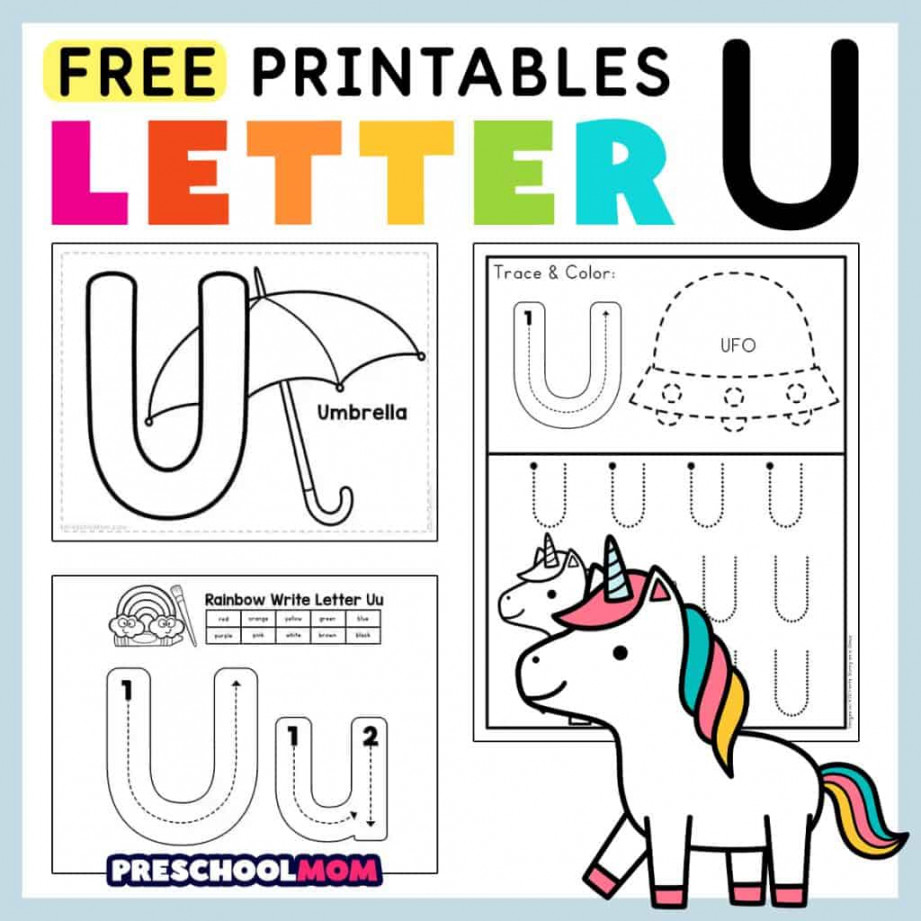 Letter U Preschool Printables - Preschool Mom