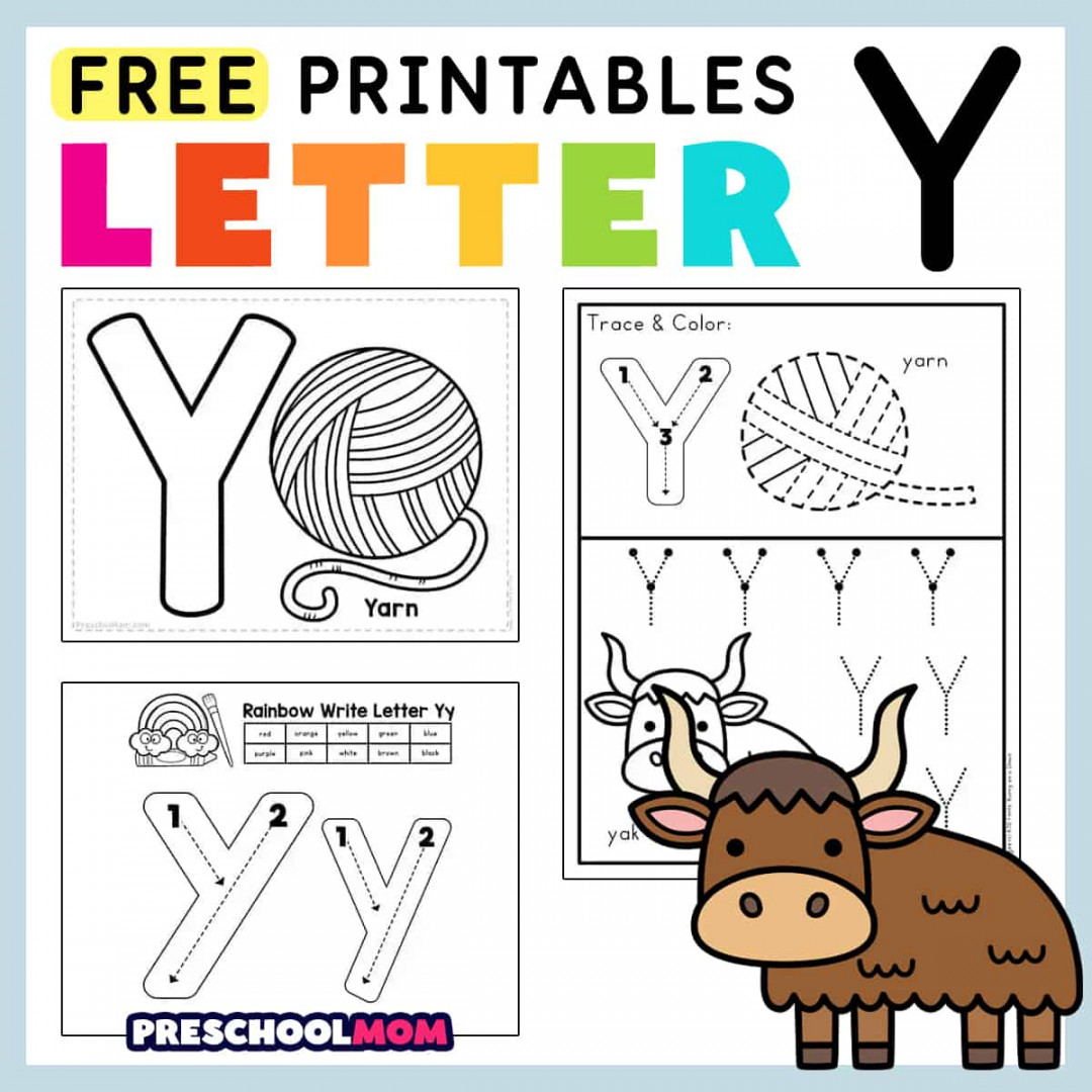 Letter Y Preschool Printables - Preschool Mom