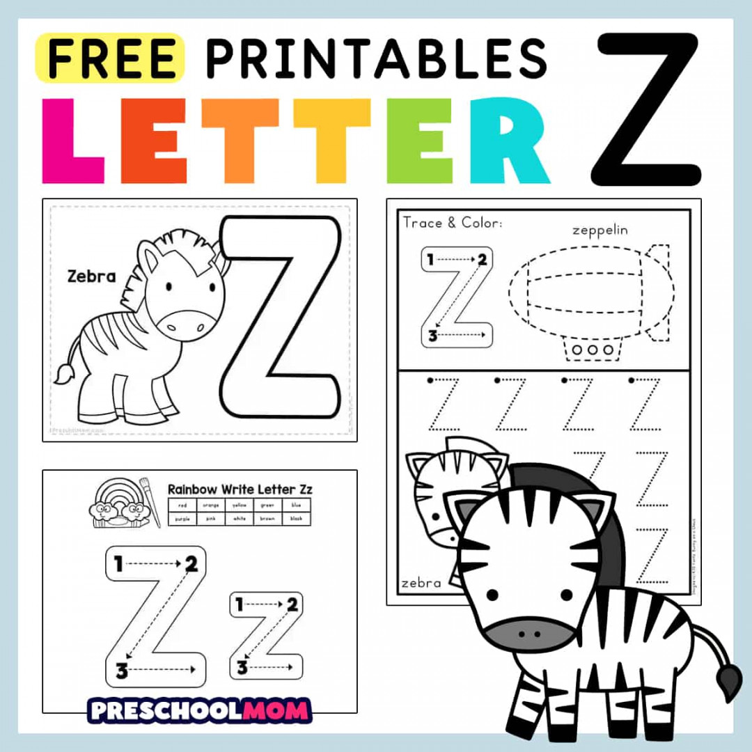 Letter Z Preschool Printables - Preschool Mom