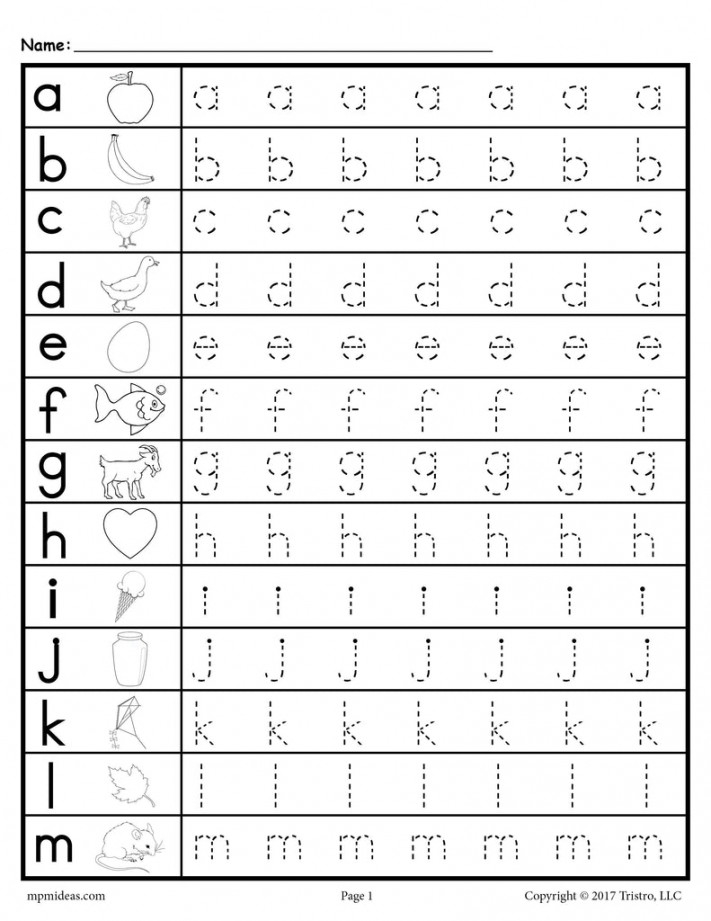 Lowercase Letter Tracing Worksheets! – SupplyMe