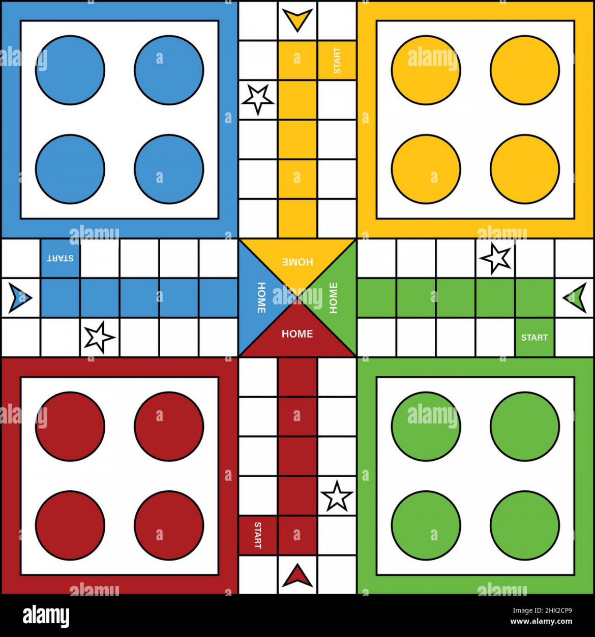 Ludo printable board game vector image Stock Vector Image & Art