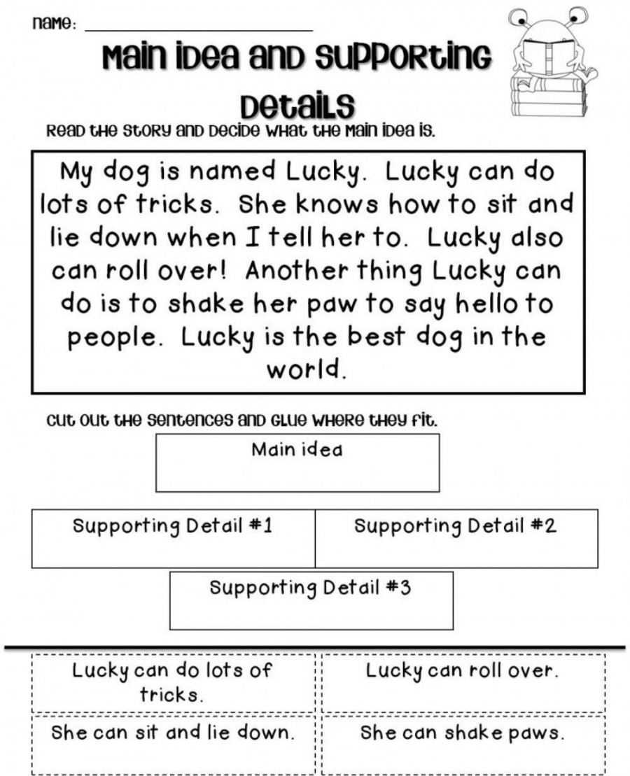 Main idea and details exercise  Live Worksheets