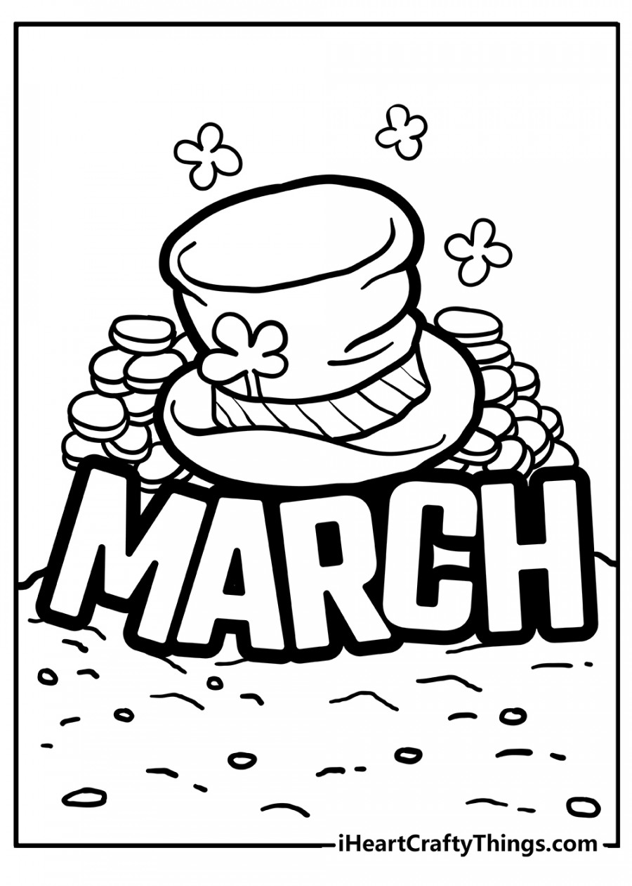 March Coloring Pages (% Free Printables)