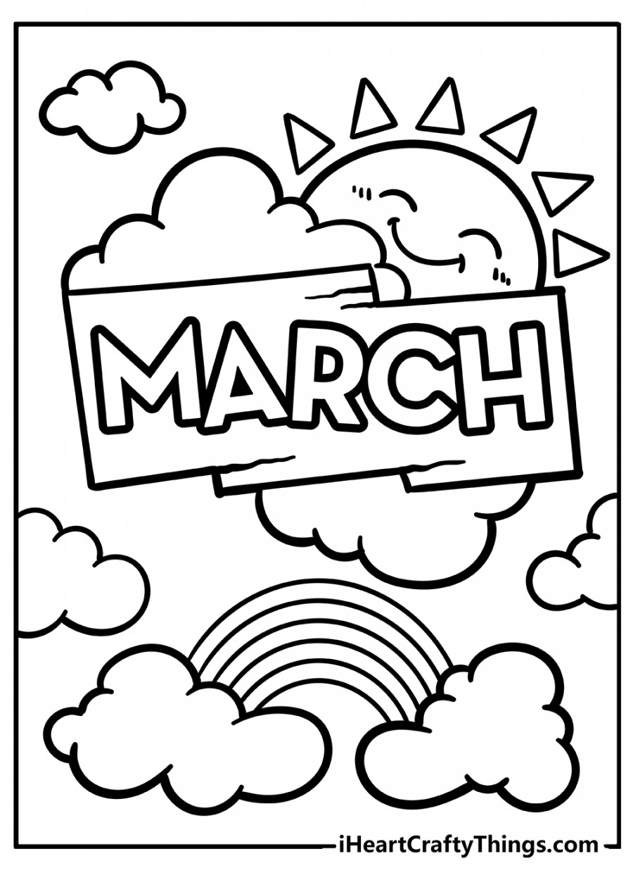 March Coloring Pages (% Free Printables)