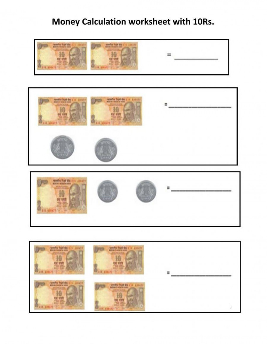 Money calculating  Rs notes and  re