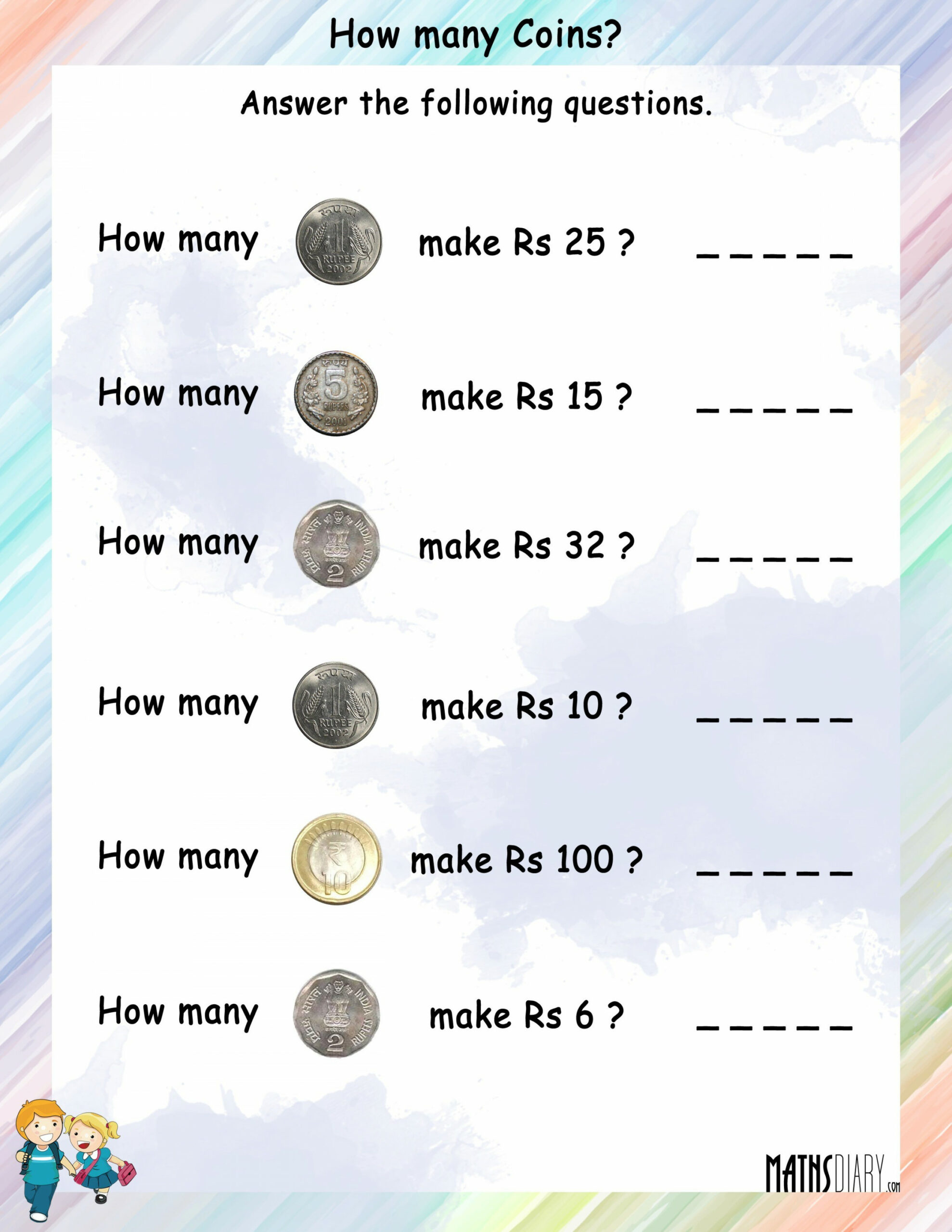 Money – Grade  Math Worksheets - Page