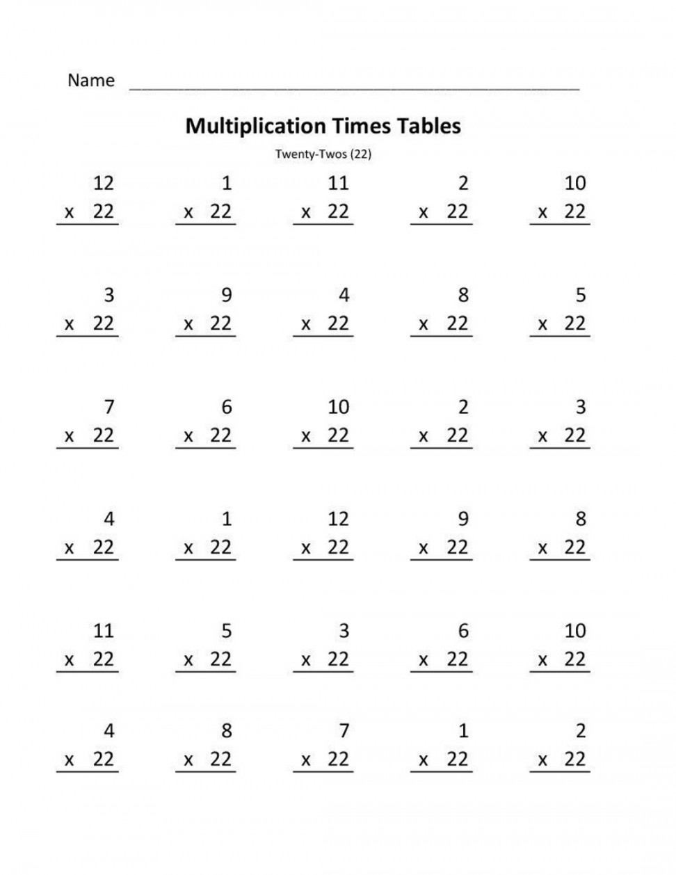 Multiplication Worksheets st-th Grade  Sheets - Etsy