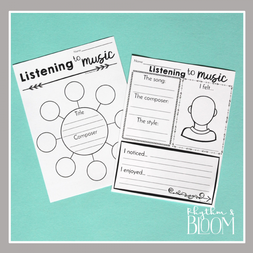 Music Listening Worksheets Level One (Digital Res  J.W