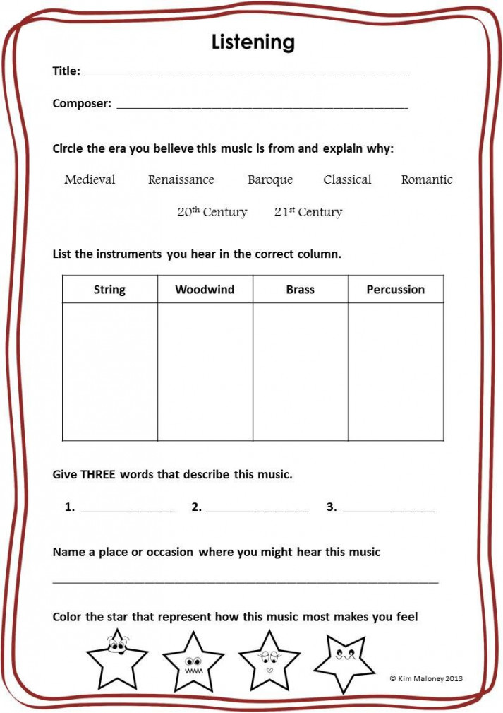 Music Listening Worksheets - Printable and Digital  Music