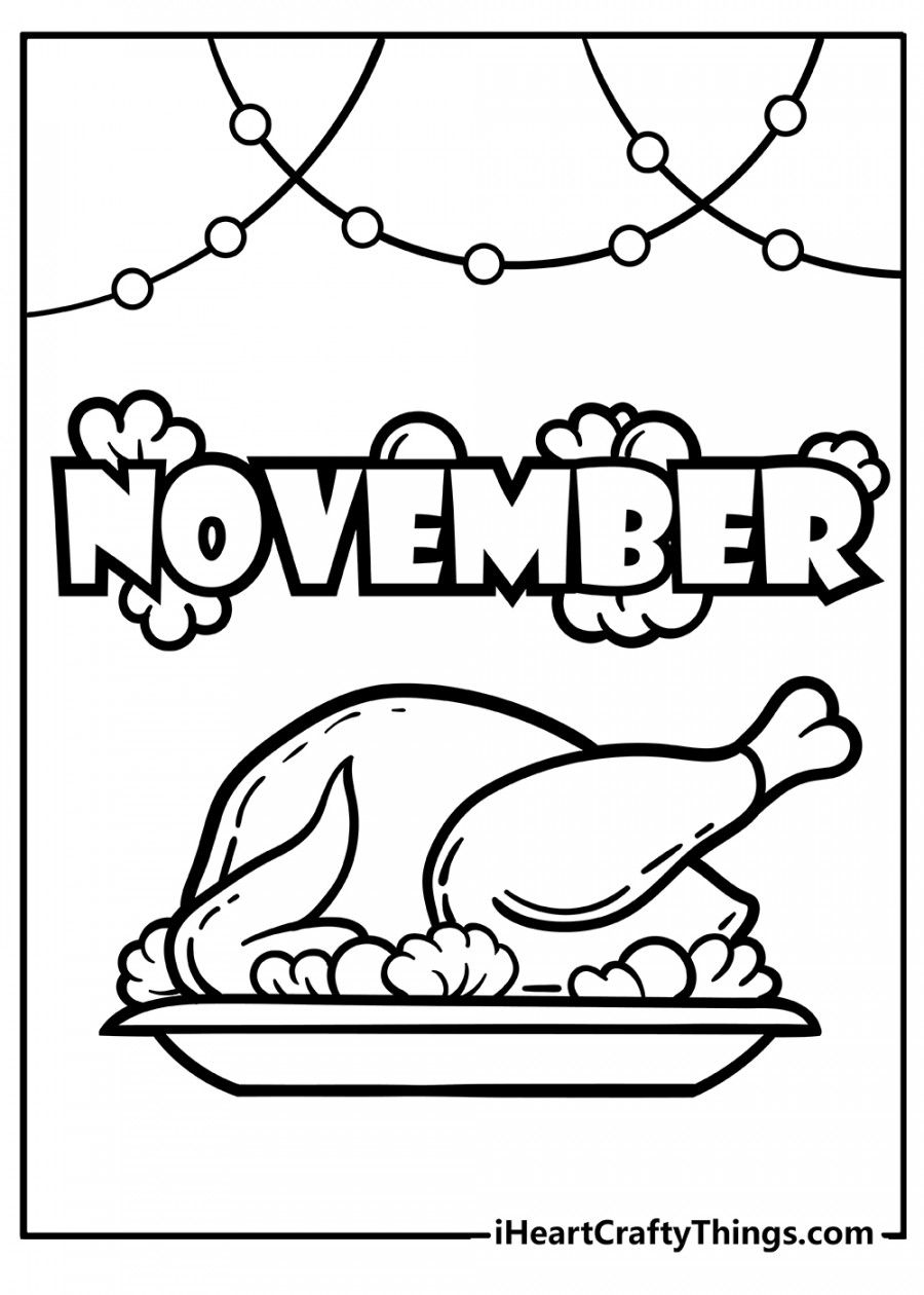 November Coloring Pages (% Free Printables)